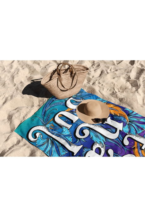 Mijölnir Toalla de Playa 90, Multicolor, Microfilamento, 70% Poliéster / 30% Poliamida, 90 x 150 cm